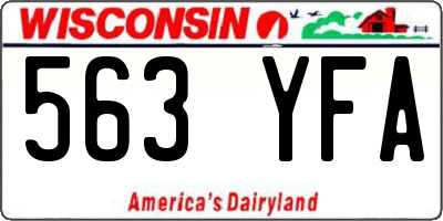WI license plate 563YFA