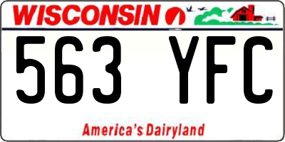 WI license plate 563YFC