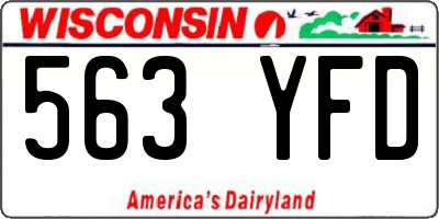 WI license plate 563YFD