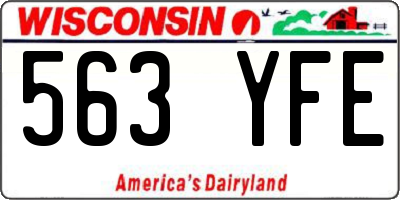 WI license plate 563YFE