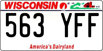 WI license plate 563YFF