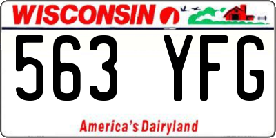 WI license plate 563YFG