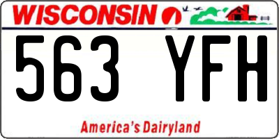 WI license plate 563YFH