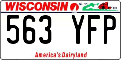 WI license plate 563YFP