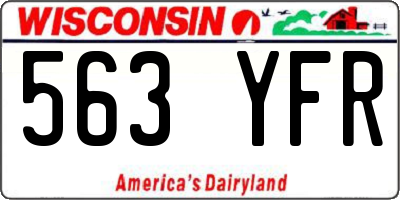 WI license plate 563YFR
