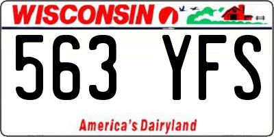 WI license plate 563YFS