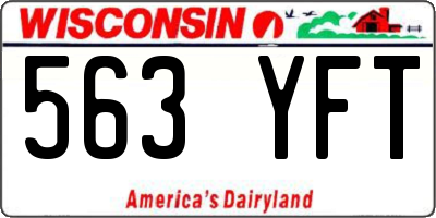 WI license plate 563YFT