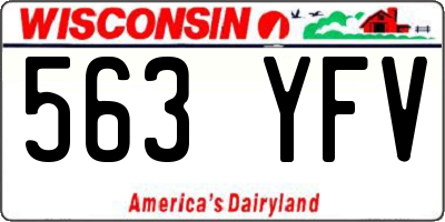 WI license plate 563YFV
