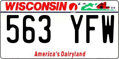 WI license plate 563YFW