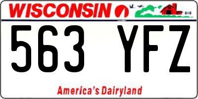 WI license plate 563YFZ