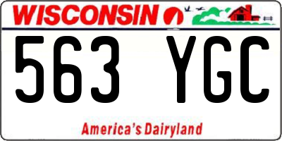 WI license plate 563YGC