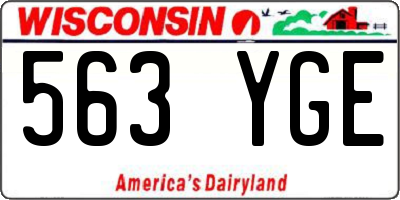 WI license plate 563YGE