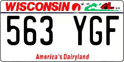 WI license plate 563YGF