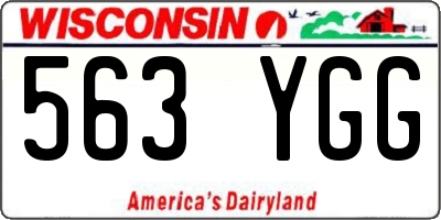 WI license plate 563YGG