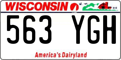 WI license plate 563YGH