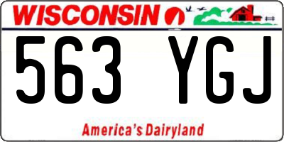 WI license plate 563YGJ
