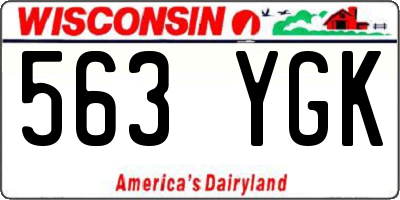 WI license plate 563YGK
