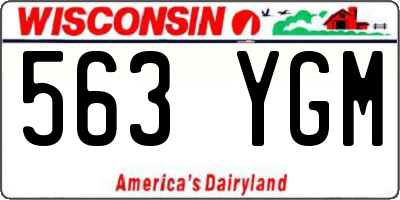 WI license plate 563YGM