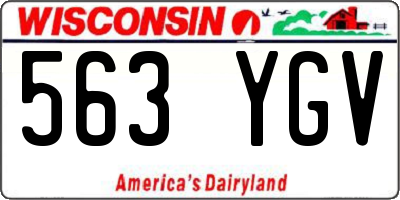 WI license plate 563YGV