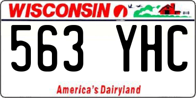 WI license plate 563YHC