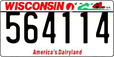 WI license plate 564114