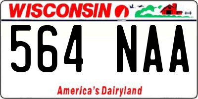 WI license plate 564NAA