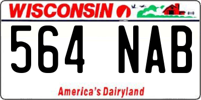 WI license plate 564NAB