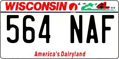 WI license plate 564NAF