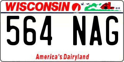 WI license plate 564NAG