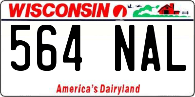 WI license plate 564NAL