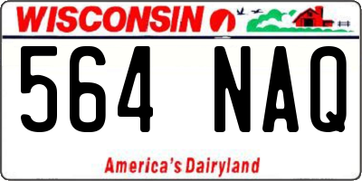 WI license plate 564NAQ