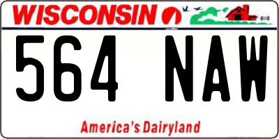 WI license plate 564NAW