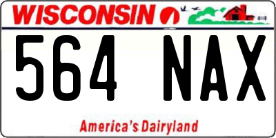 WI license plate 564NAX