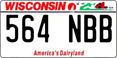 WI license plate 564NBB