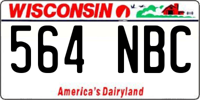 WI license plate 564NBC
