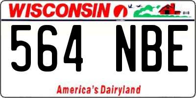 WI license plate 564NBE