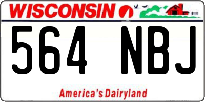WI license plate 564NBJ