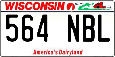 WI license plate 564NBL