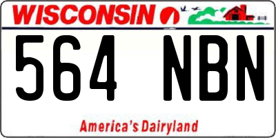 WI license plate 564NBN