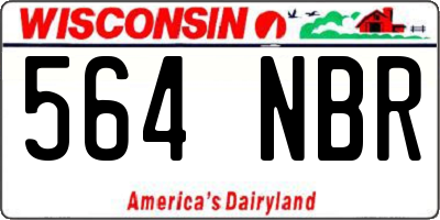 WI license plate 564NBR