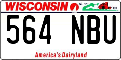 WI license plate 564NBU