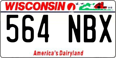 WI license plate 564NBX