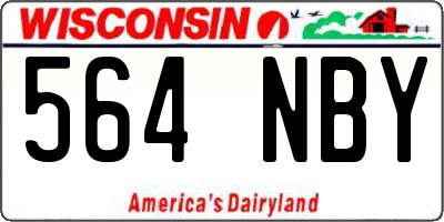 WI license plate 564NBY