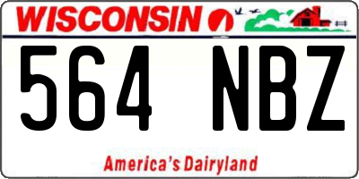 WI license plate 564NBZ