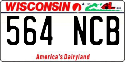 WI license plate 564NCB