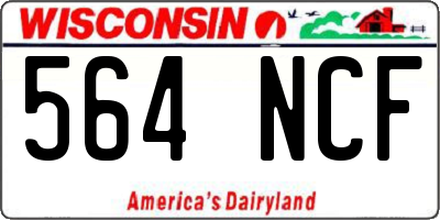 WI license plate 564NCF