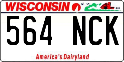 WI license plate 564NCK