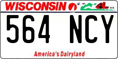 WI license plate 564NCY