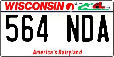 WI license plate 564NDA