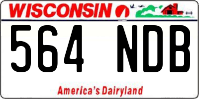 WI license plate 564NDB